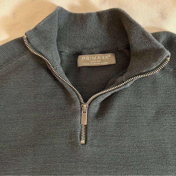 Primark Teal Green Cozy Half-Zip Sweater - Size Medium - Picture 13 of 14